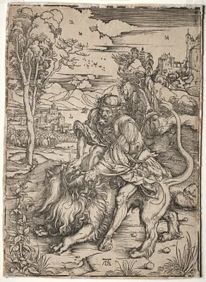 Samson Killing the Lion