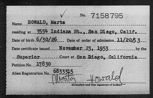 Howald, Marta - 1953