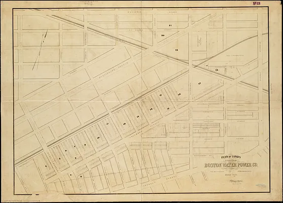 Plan of lands belonging to the Boston Water Power Co