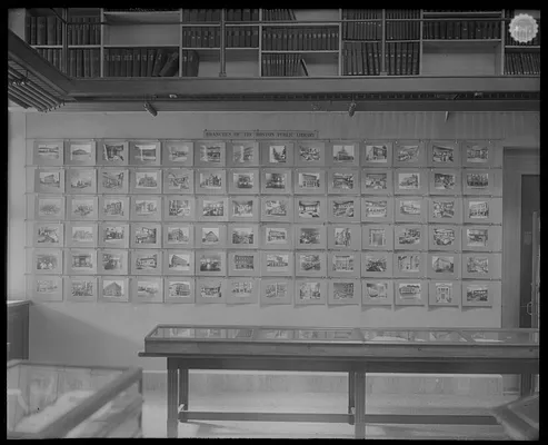 Boston Public Library. Copley Square. Fine arts exhibition room -- 50th anniversary, American Library Association