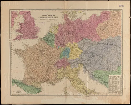 Bacon's map of Central Europe