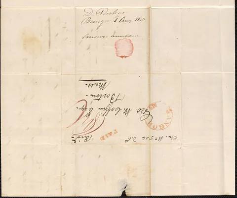 D. Parker to George Coffin, 1 August 1840