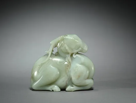 Jade Recumbent Deer