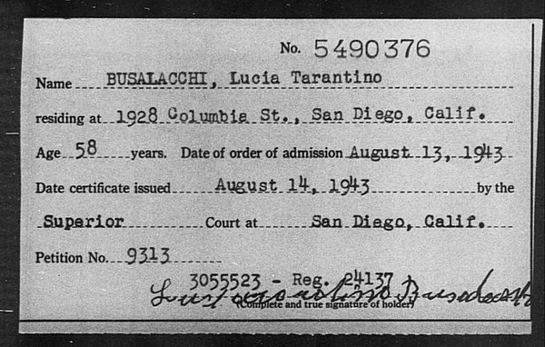 Busalacchi, Lucia Tarantino - 1943