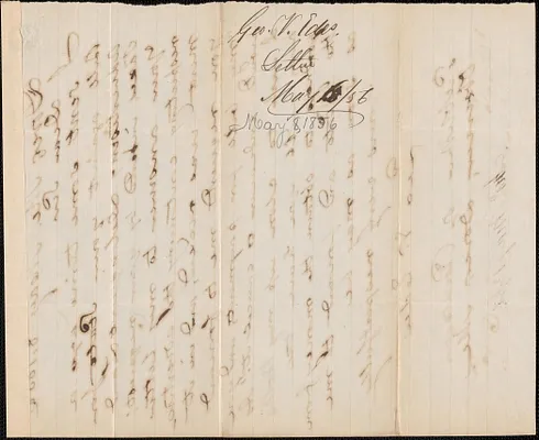 George V. Edes to W. A. Harrington, 8 May 1856
