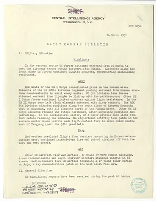 Memorandum, Daily Korean Bulletin