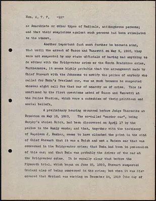 Typed letter (copy) to Alvan T. Fuller, June 15, 1927