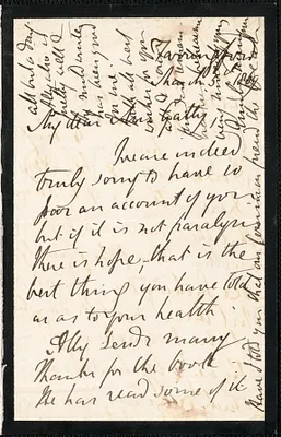 Emily Tennyson autograph letter signed to Mrs. Gatty, Farringford, [Isle of Wight], 5 March, 1869