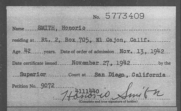 Smith, Honorio - 1942