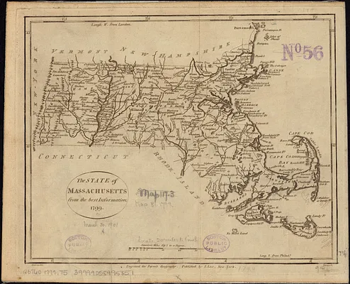 The state of Massachusetts from the best information