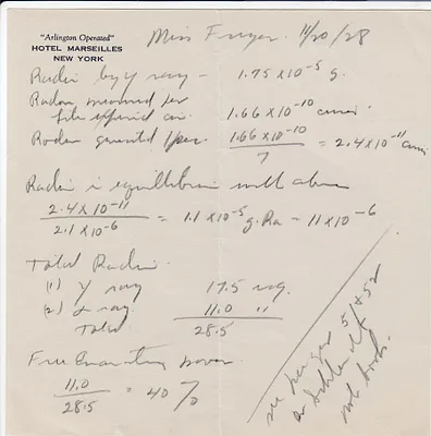 Lab Results, November 20, 1928