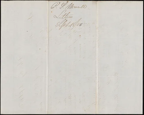 Paul S. Merrill to W. A. Harrington, 18 September 1855