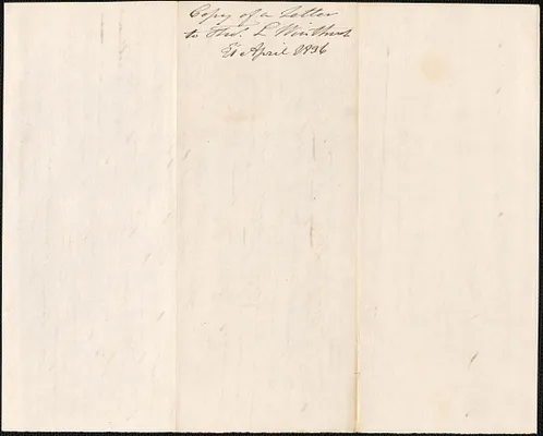 George W. Coffin to Thomas L. Winthrop, 21 April 1836
