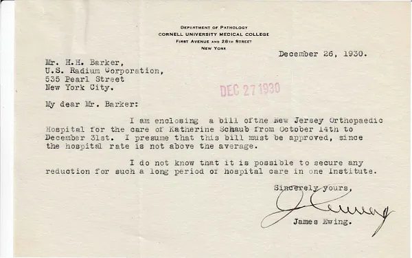 Letters Received to H.H. Barker, December 26, 1930