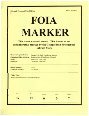 American Farm Bureau 1/8/90 [OA 4390] [1]