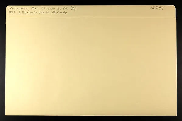 Mclennon, Mrs. Elizabeth M. (D.) nee Elizabeth Maria McCrady