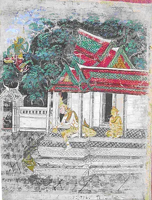 Vessantara Jataka, Chapter 10: Indra, in the Form of a Brahmin, Requests Maddi from Vessantara
