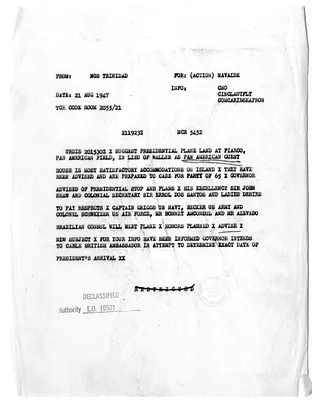 Telegram to the Naval Aide