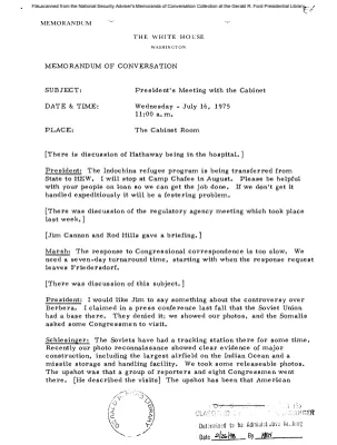 July 16, 1975 - Cabinet Meeting
