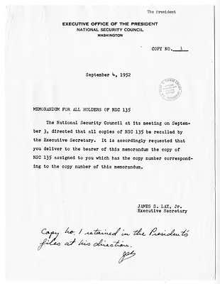 Memorandum from James S. Lay, Jr.