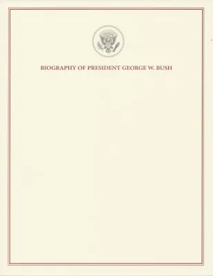 Blank Biography of President George W. Bush Paper