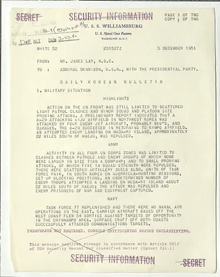 Memorandum, Daily Korean Bulletin
