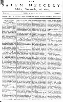 The Salem Mercury: Political, Commercial, and Moral