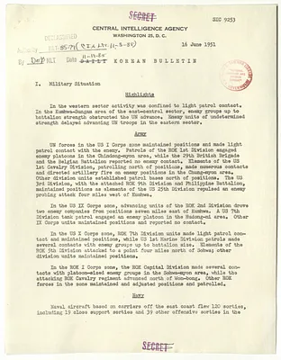 Memorandum, Daily Korean Bulletin
