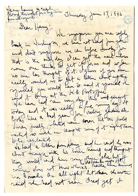 Letter from Mary Jane Truman to Harry S. Truman with Attached Newspaper Clippings