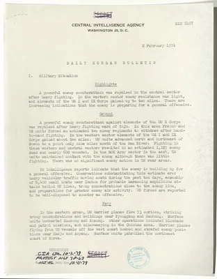 Memorandum, Daily Korean Bulletin