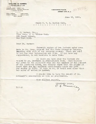 Letters Received to H.H. Barker, June 28, 1930
