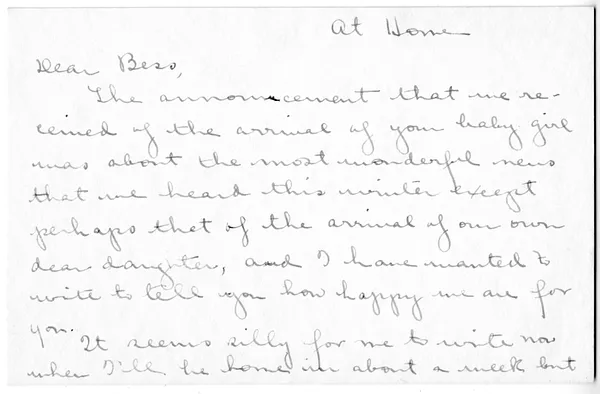 Card from Madeline to Bess W. Truman