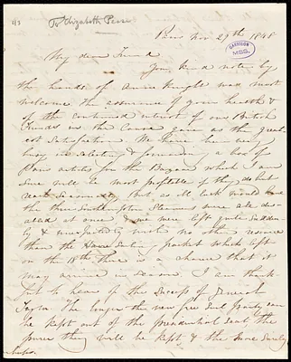 Letter from Maria Weston Chapman, Paris, [France], to Elizabeth Pease Nichol, Nov. 29th, 1848