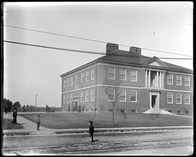 Talbot School with children playing