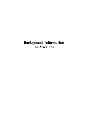 Background Information on Vaccines [binder]