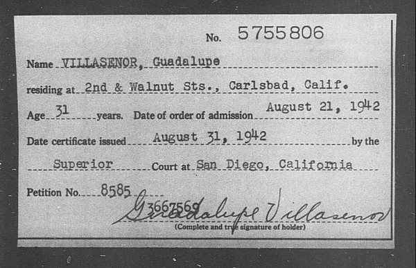 Villasenor, Guadalupe - 1942