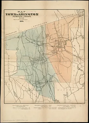 Map of the town of Abington Plymouth County, Mass