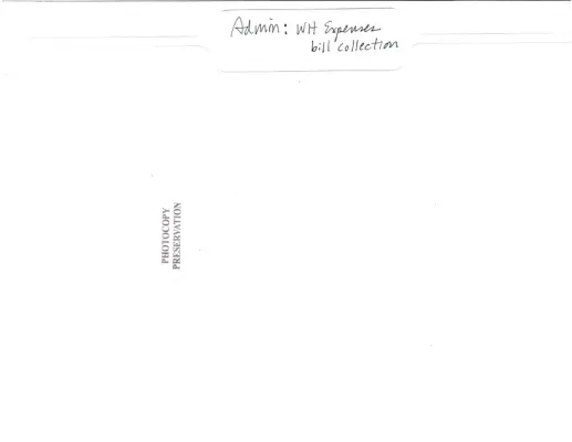 WH [White House] Expenses Bill Collection