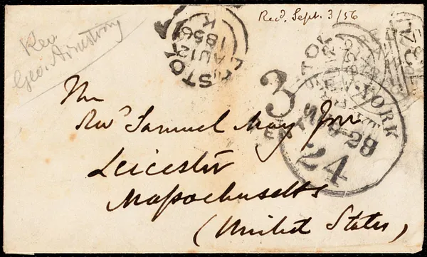 Letter from George Armstrong, Bristol, [England], to Samuel May, August 12 / 56