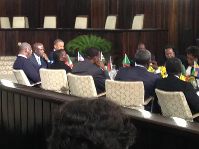 Meeting with President Barack Obama in Senegal