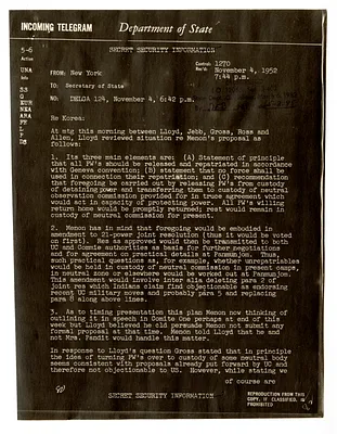 Telegram from Warren Austin to Secretary of State Dean Acheson