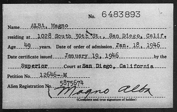 Alba, Magno - 1946