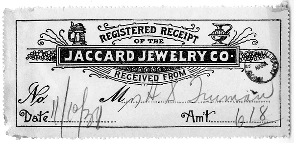 Receipt from Jaccard Jewelry Company