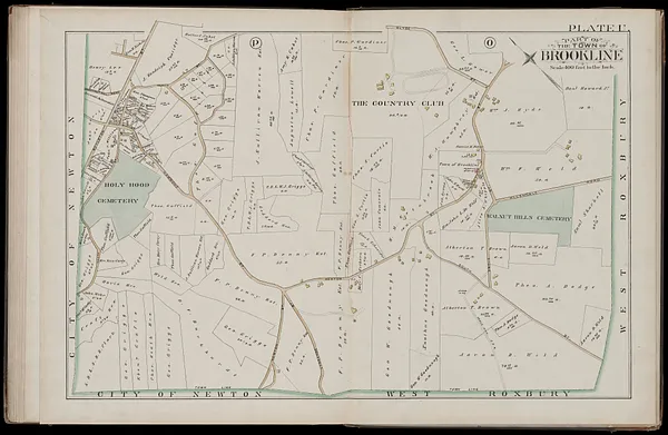 Atlas of the town of Brookline, Norfolk County, Massachusetts