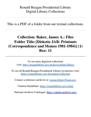 [Diskette JAB: Printouts (Correspondence and Memos 1981-1984)] (1)