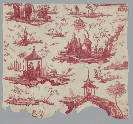 Fragment of Copperplate Printed Cotton