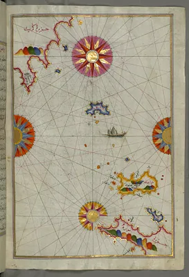 Map of the Area Between the Peloponnese Peninsula and the Island of Crete