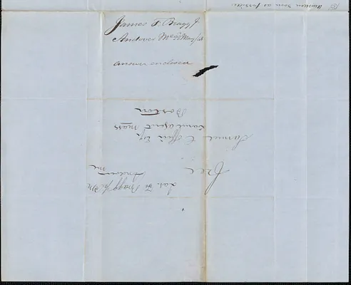 James F. Bragg Junior to Sam Coffin (sic) Land Agent, 22 May 1848