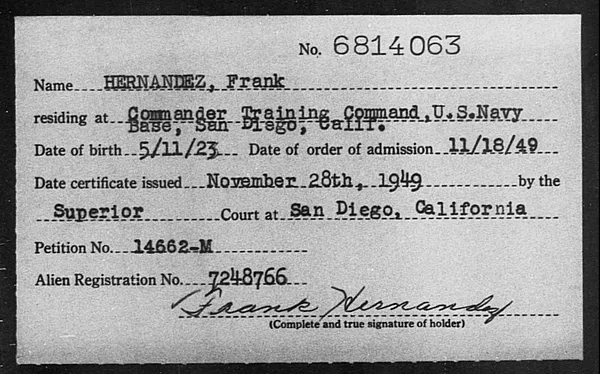 Hernandez, Frank - 1949