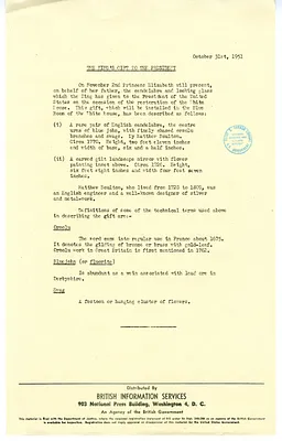 Press Release, British Information Services
